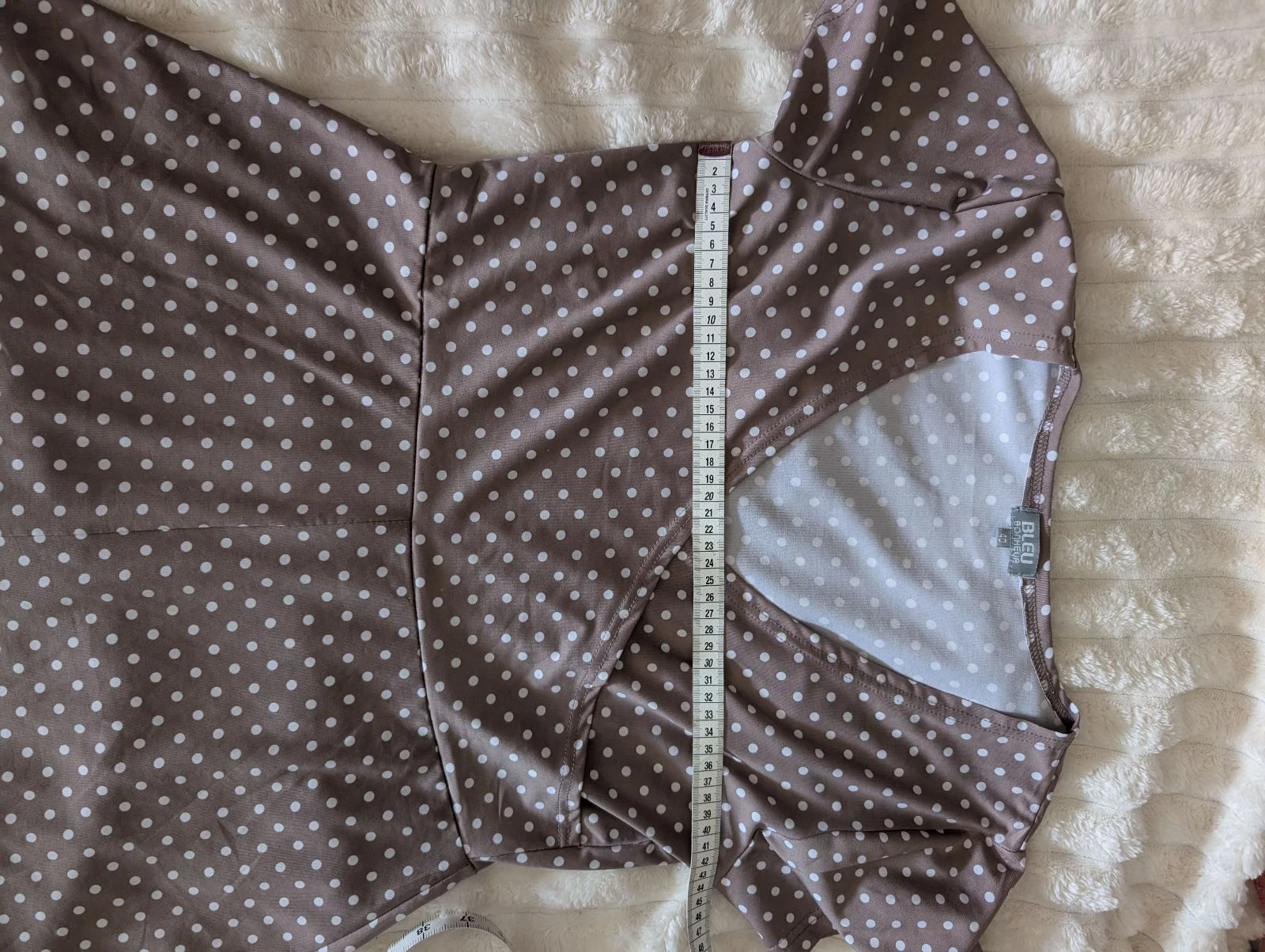Super Vestido leve cachecoração com bolinhas Azul Feliz tamanho 40 – photo 7